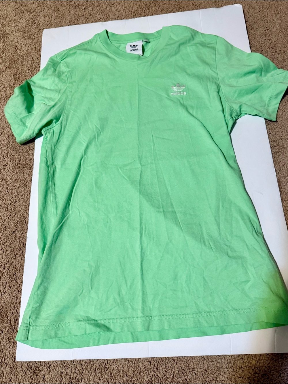 adidas Mint Green Trefoil Crew Tee